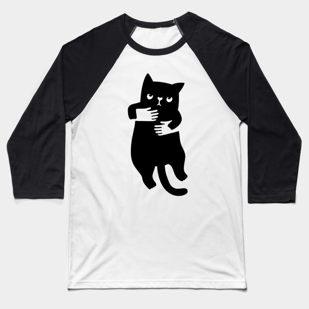 hold your cat design Baseball T-Shirt by FaRock